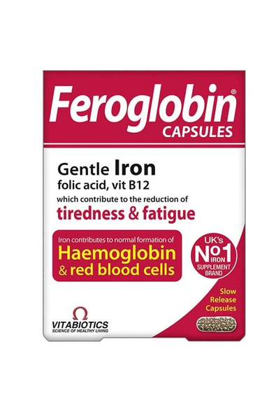 Vitabiotics Feroglobin Iron Takviye Edici Gıda 30 Kapsül ürün görseli 1