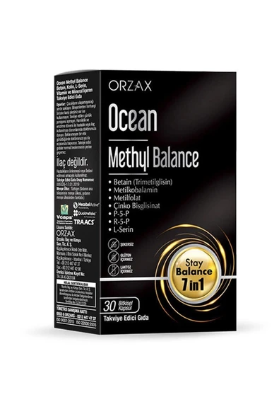 Orzax Ocean Methyl Balance Takviye Edici Gıda 30 Kapsül ürün görseli 1
