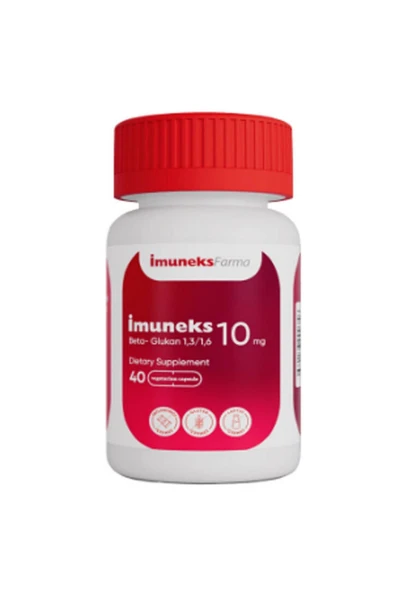 İmuneks Farma 10 Mg Beta Glukan İçeren Takviye Edici Gıda 40 Kapsül ürün görseli 1