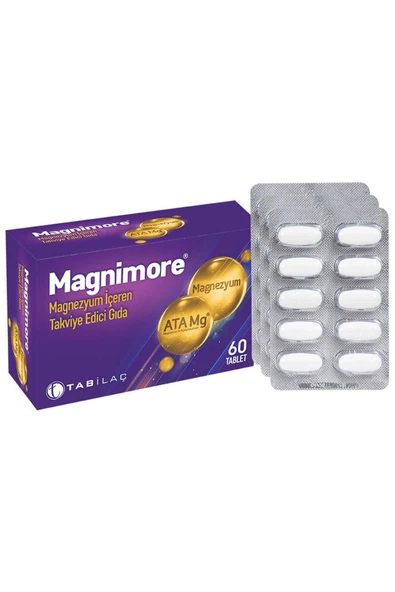 Magnimore Magnezyum İçeren Takviye Edici Gıda 60 Tablet ürün görseli 1