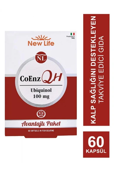 New Life Coenz Qh 100mg Takviye Edici Gıda 30 Kapsül ürün görseli 1