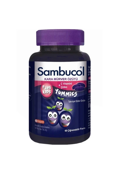 Sambucol Plus Kids Yummies Çocuklar İçin Takviye Edici Gıda 60 Tablet ürün görseli 1