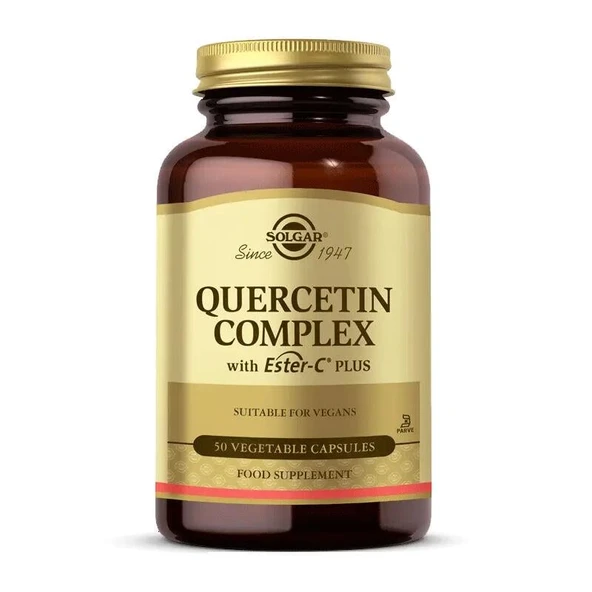 Solgar Quercetin Complex With Ester-C Plus Kuersetin Takviyesi 50 Kapsül ürün görseli 1