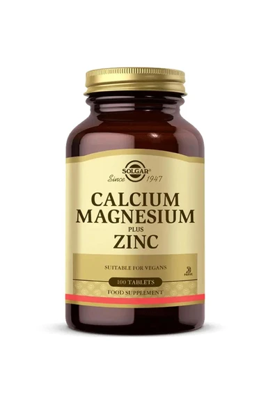 Solgar Calcium Magnesium Plus Zinc Kalsiyum Takviyesi 100 Tablet ürün görseli 1