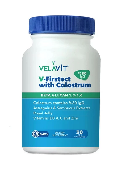 Velavit V Firstect With Colostrum Takviye Edici Gıda 30 Kapsül ürün görseli 1