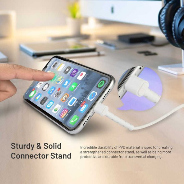 Roar Kick Stand Data Lightning Usb Cable - Resim 3