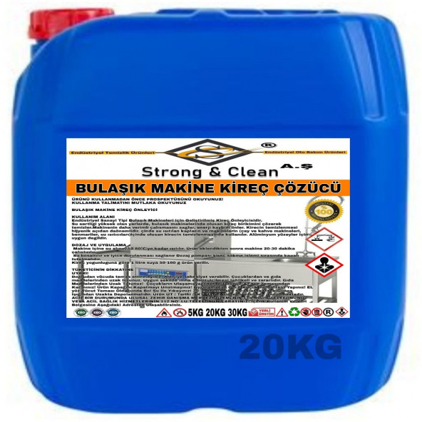 Bulaşık Makine Kireç Çözücü 20KG ürün görseli 1