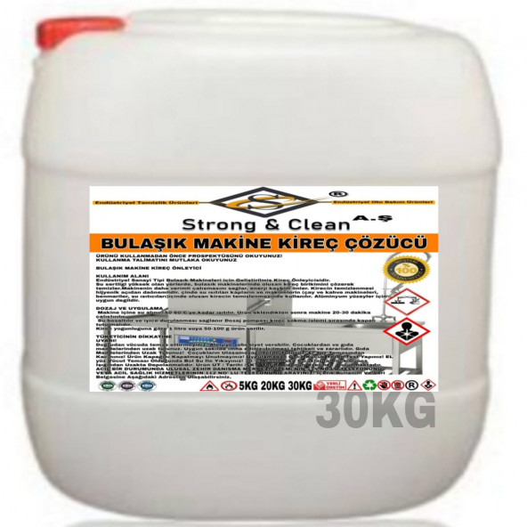 Bulaşık Makina Kireç Çözücü 30kg ürün görseli 1