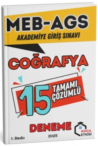 2025 MEB AGS Coğrafya 15 Deneme Hoca Etkisi ürün görseli 1