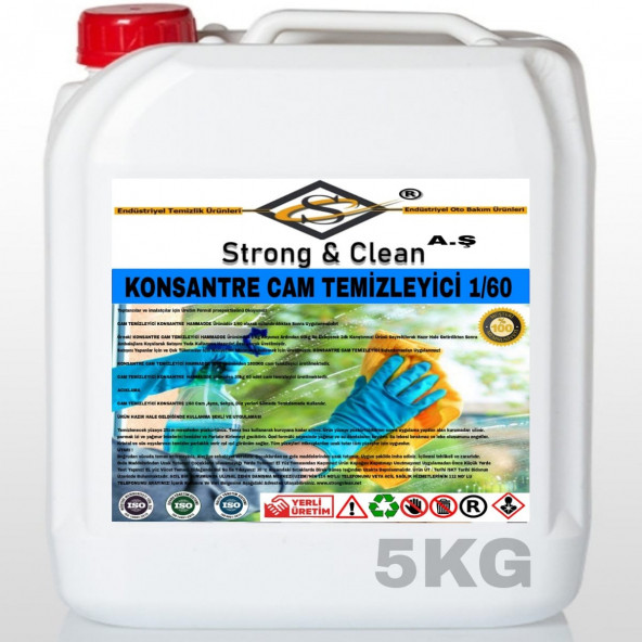 CAM TEMİZLEYİCİ KONSANTRE 1/60 5KG ürün görseli 1