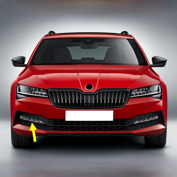Skoda Superb 2020-2023 Ön Sağ Sis Farı Çıtası Siyah 3V0853768C ürün görseli 1