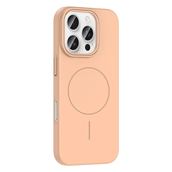 iPhone 16 Pro Max Kılıf Kablosuz Şarj Özellikli Ruby Silikon Kapak - Resim 4
