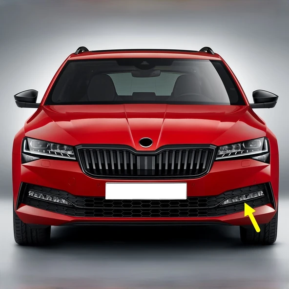 Skoda Superb 2020-2023 Ön Sol Sis Farı Çıtası Siyah 3V0853767C ürün görseli 1