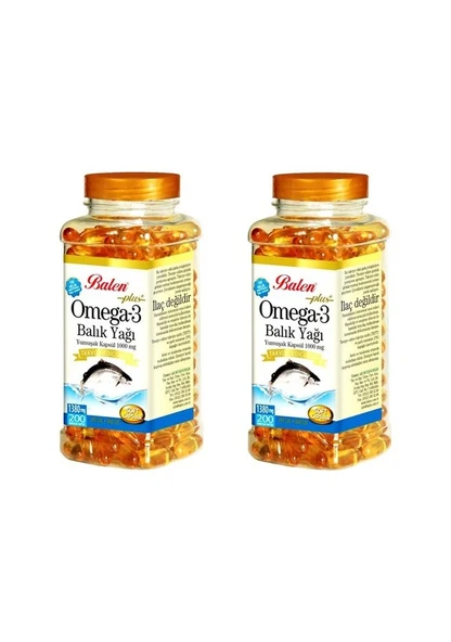 Balen Omega 3 Balık Yağı 1380 Mg 200 Kapsül 2'li ürün görseli 1