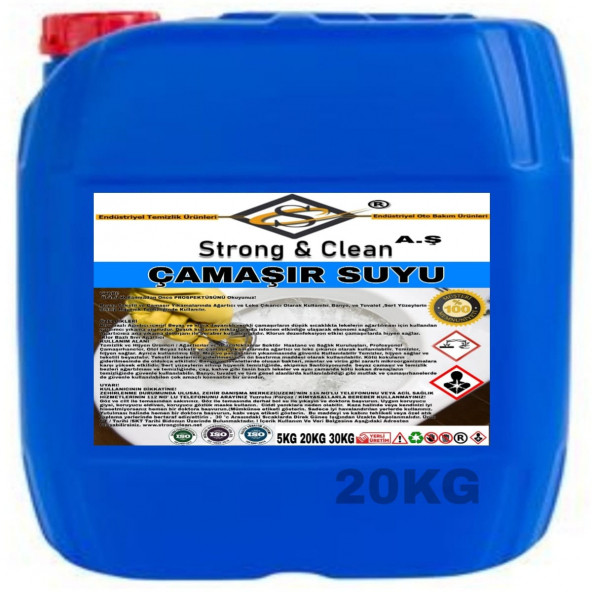 Çamaşır Suyu Klorlu 20KG ürün görseli 1