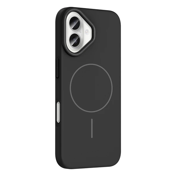iPhone 16 Plus Kılıf Kablosuz Şarj Özellikli Ruby Silikon Kapak - Resim 4