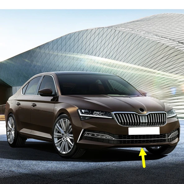 Skoda Superb 2020-2023 Ön Tampon Alt Orta Plastik Rüzgarlık 3V0807061 ürün görseli 1