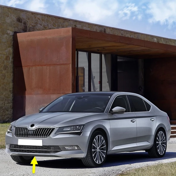 Skoda Superb 2015-2019 Ön Tampon Alt Orta Plastik Rüzgarlık 3V0807061 ürün görseli 1