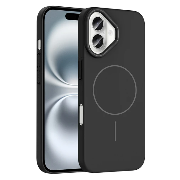 iPhone 16 Kılıf Kablosuz Şarj Özellikli Ruby Silikon Kapak - Resim 10