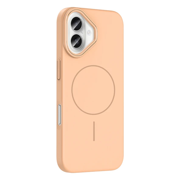 iPhone 16 Kılıf Kablosuz Şarj Özellikli Ruby Silikon Kapak - Resim 4