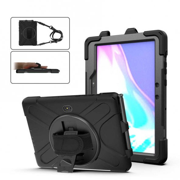 Galaxy Tab Active Pro T547 Zore Defender Tablet Silikon - Resim 4