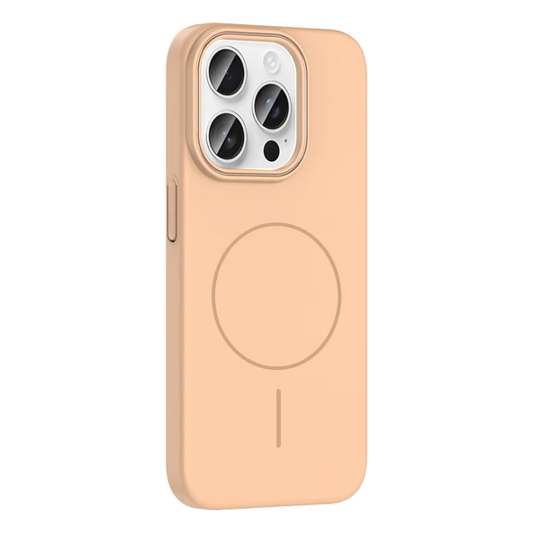 iPhone 15 Pro Kılıf Kablosuz Şarj Özellikli Ruby Silikon Kapak - Resim 2