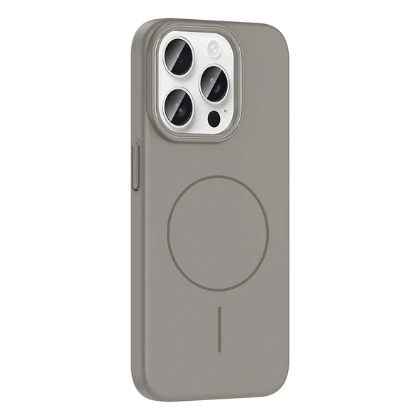 iPhone 15 Pro Kılıf Kablosuz Şarj Özellikli Ruby Silikon Kapak - Resim 3