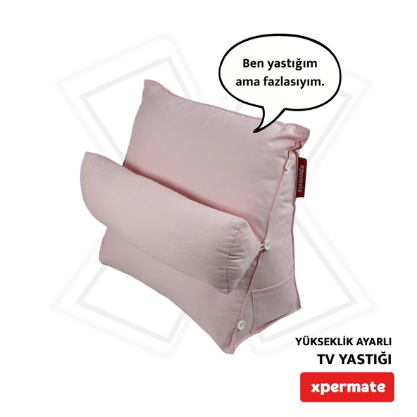 XPERMATE Tv Yastýðý Bel Destek Yastýðý Sýrt Yastýðý Toz Pembe ürün görseli 1