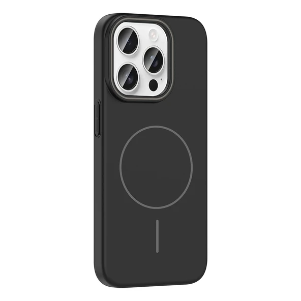 iPhone 15 Pro Kılıf Kablosuz Şarj Özellikli Ruby Silikon Kapak - Resim 4
