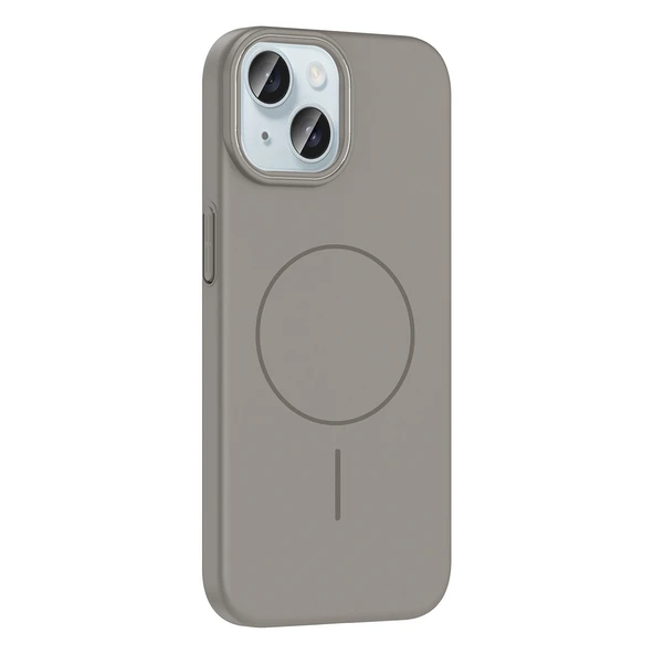 iPhone 15 Kılıf Kablosuz Şarj Özellikli Ruby Silikon Kapak - Resim 2