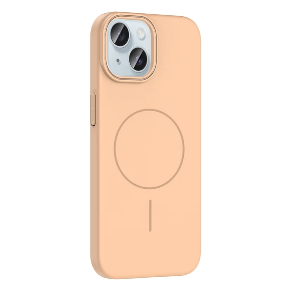 iPhone 15 Kılıf Kablosuz Şarj Özellikli Ruby Silikon Kapak - Resim 3