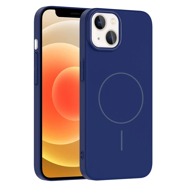 iPhone 13 Kılıf Kablosuz Şarj Özellikli Ruby Silikon Kapak - Resim 11