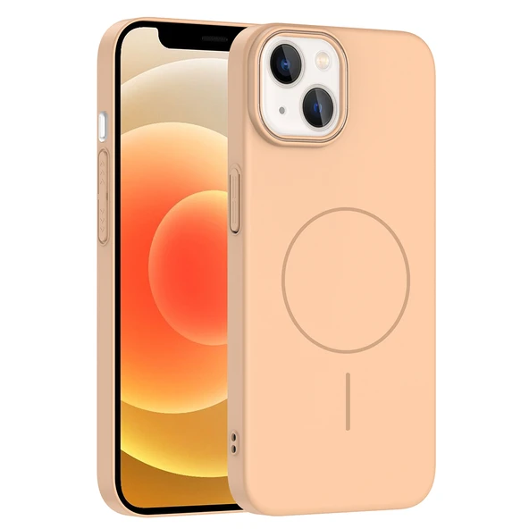 iPhone 13 Kılıf Kablosuz Şarj Özellikli Ruby Silikon Kapak - Resim 9
