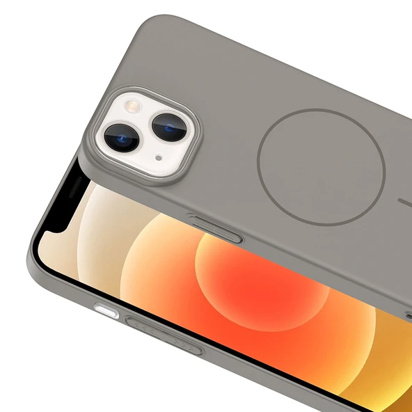iPhone 13 Kılıf Kablosuz Şarj Özellikli Ruby Silikon Kapak - Resim 5