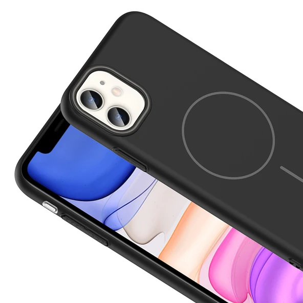 iPhone 11 Kılıf Kablosuz Şarj Özellikli Ruby Silikon Kapak - Resim 5