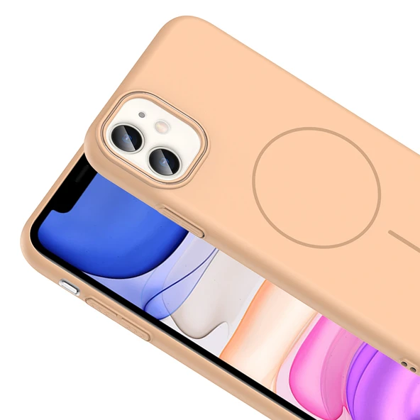 iPhone 11 Kılıf Kablosuz Şarj Özellikli Ruby Silikon Kapak - Resim 7