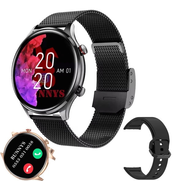 Bunnys Honor Play 50 Uyumlu Su Geçirmez Akıllı Saat Mini 1.32 İnç AMOLED ürün görseli 1