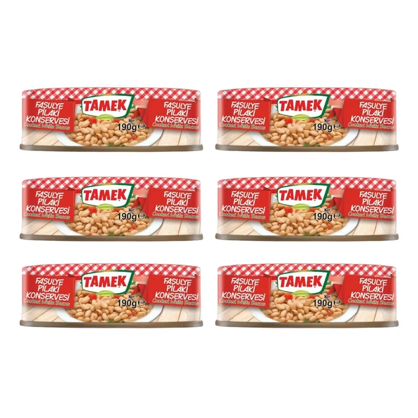 Tamek Fasulye Pilaki 190 gr x 6 Adet ürün görseli 1