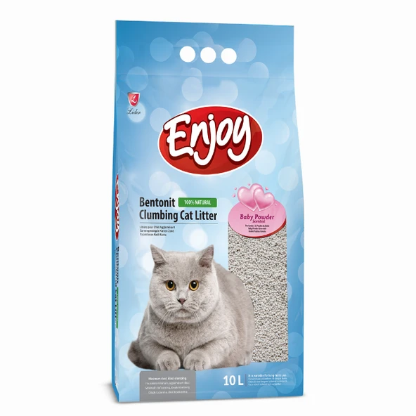 Enjoy Bebek Pudrası Kokulu Kedi Kumu 10 L ürün görseli 1