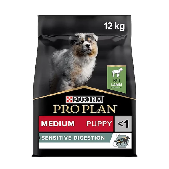 Pro Plan Puppy Sensitive Digestion Medium Orta Irk Kuzu Etli Hassas Sindirim Yavru Köpek Maması 12 kg ürün görseli 1
