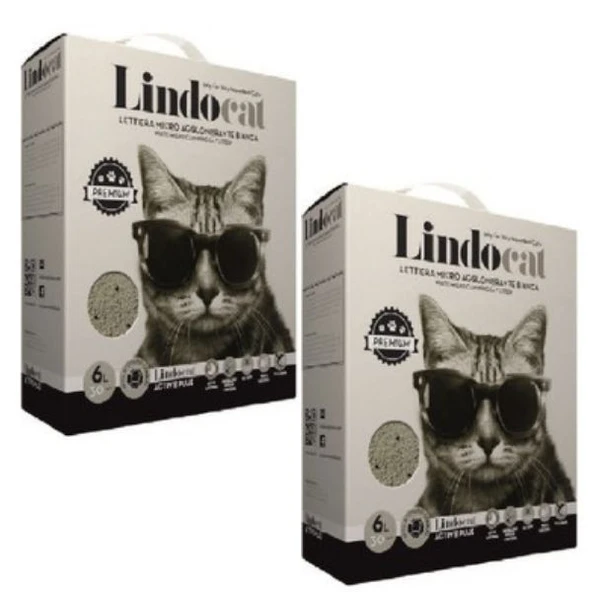 Lindocat Aktif Karbonlu Kedi Kumu 6 L x 2 Adet ürün görseli 1