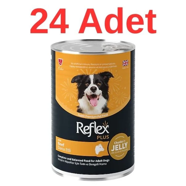 Reflex Plus Biftekli Et Parçacıklı Köpek Konservesi 400 gr x 24 Adet ürün görseli 1