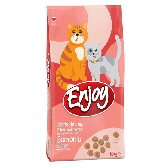 Enjoy Somonlu Kısırlaştırılmış Yetişkin Kedi Maması 10 kg ürün görseli 1