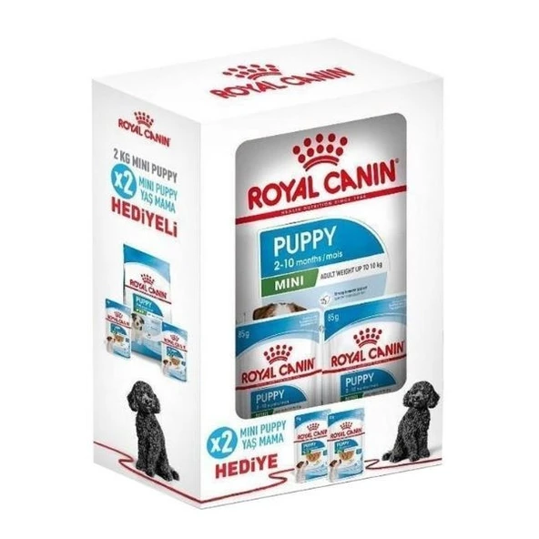 Royal Canin Mini Puppy Bundle / Küçük Irk Yavru Köpek Maması 2 Kg + Pouch Yaş Mama 85g X 2 Adet ürün görseli 1