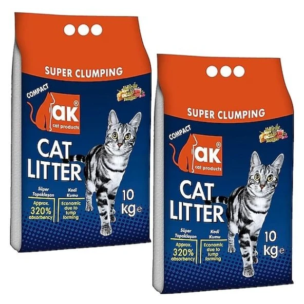 Akkum Marsilya Sabunu Kokulu İnce Taneli Kedi Kumu 10 kg x 2 Adet ürün görseli 1