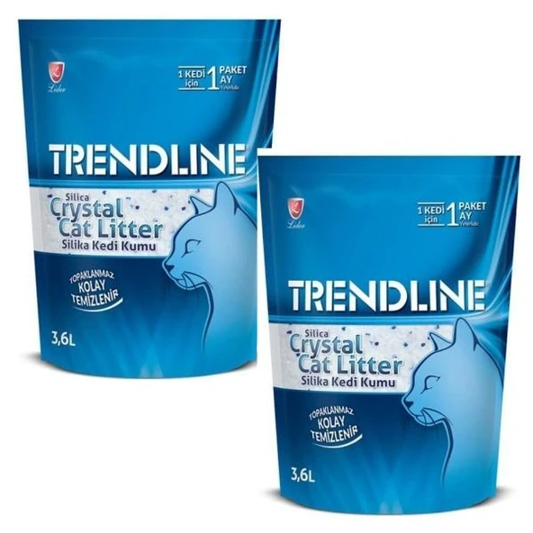 Trendline Tozsuz Silika Kristal Kedi Kumu 3,6 L x 2 Adet ürün görseli 1