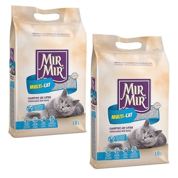 MırMır Multicat Kedi Kumu 10 L x 2 Adet ürün görseli 1