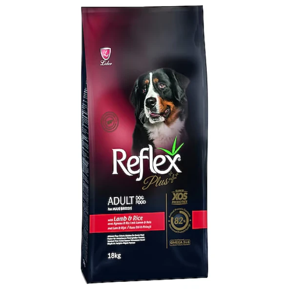 Reflex Plus Kuzu Etli ve Pirinçli Büyük Irk Yetişkin Köpek Maması 18 kg ürün görseli 1