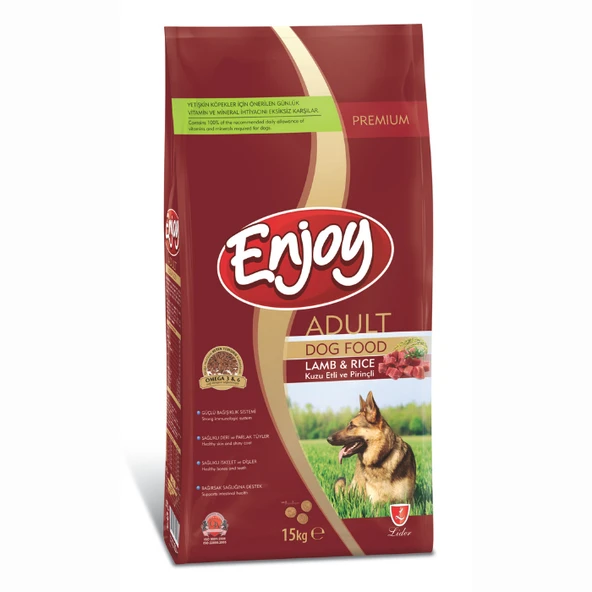 Enjoy Kuzu Etli ve Pirinçli Yetişkin Köpek Maması 15 kg ürün görseli 1
