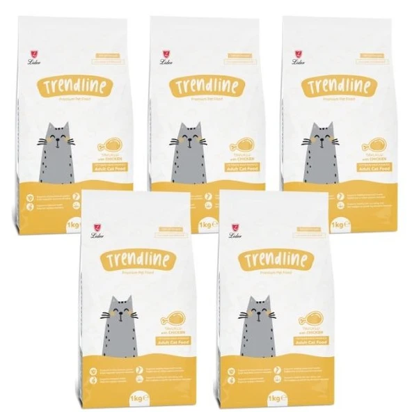 Trendline Tavuklu Kedi Maması 1 kg x 5 Adet ürün görseli 1